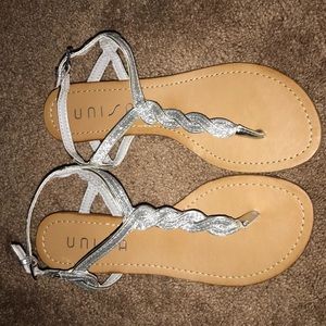 Unisa Sparkley Silver Sandals